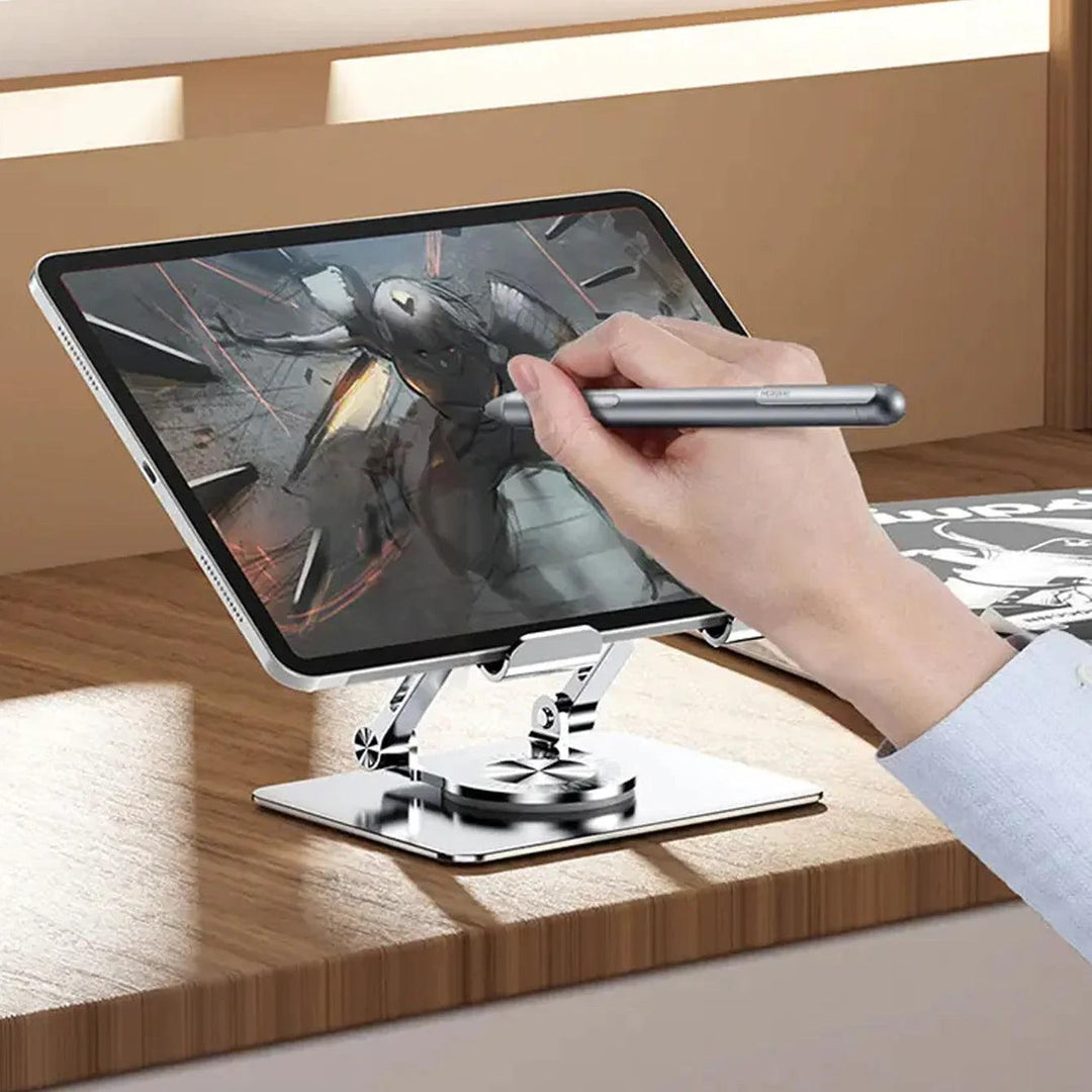 6946 360° ROTATING TABLET STAND METAL ALLOY ADJUSTABLE HEIGHT ROTATIONDimension:-
Volu. Weight (Gm) :- 200Product Weight (Gm) :- 569Ship Weight (Gm) :- 569Length (Cm) :- 17Breadth (Cm) :- 14Height (Cm) :- 46946 360° ROTATING TABLET STAND METAL ALLOY ADJUSTABLE HEIGHT ROTATION BRACKET, SUITABLE