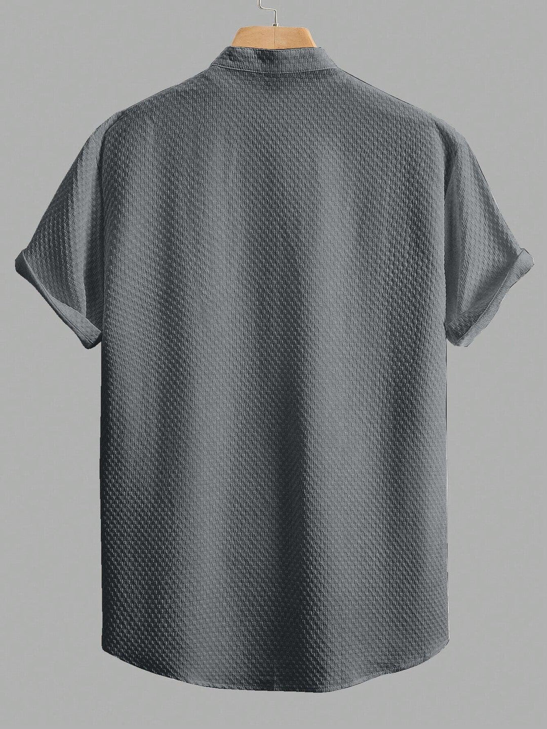 Grey Colour Men's Casual Wear Short Sleeve Shirt - store Elite