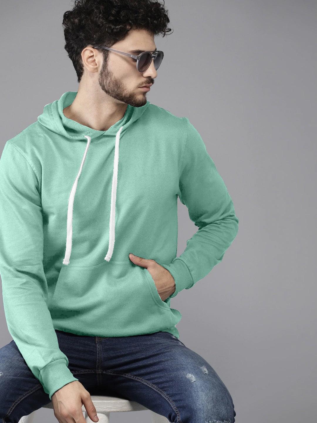 Light Cyan Colour High Quality Premium Hoodie For Men - store Elite