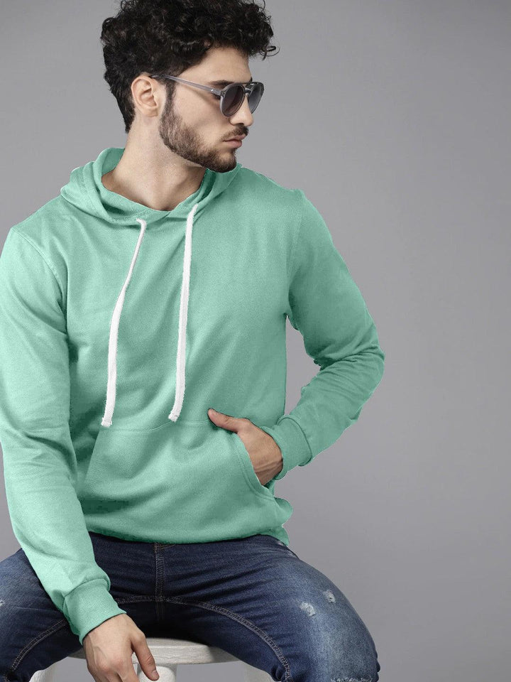 Light Cyan Colour High Quality Premium Hoodie For Men - store Elite