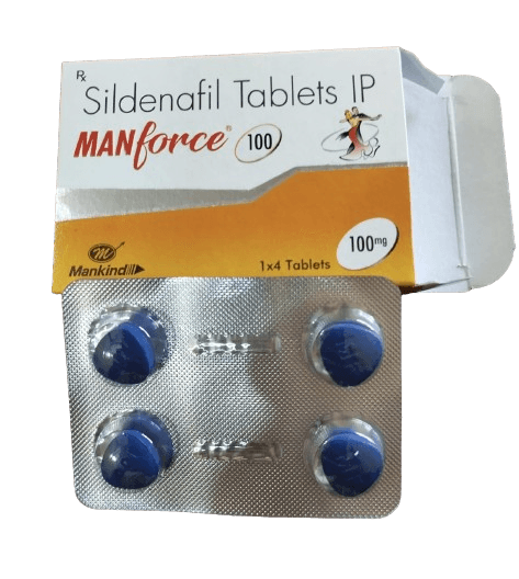 Manforce 100 mg Tablet
MANUFACTURED BY


Mankind Pharma Ltd



SALT COMPOSITION
Sildenafil (100mg)


QUANTITY
1 Strip of 4 Tablets

Manforce 100 mg Tablet Complete Information
Manforce 10Manforce 100 mg Tablet