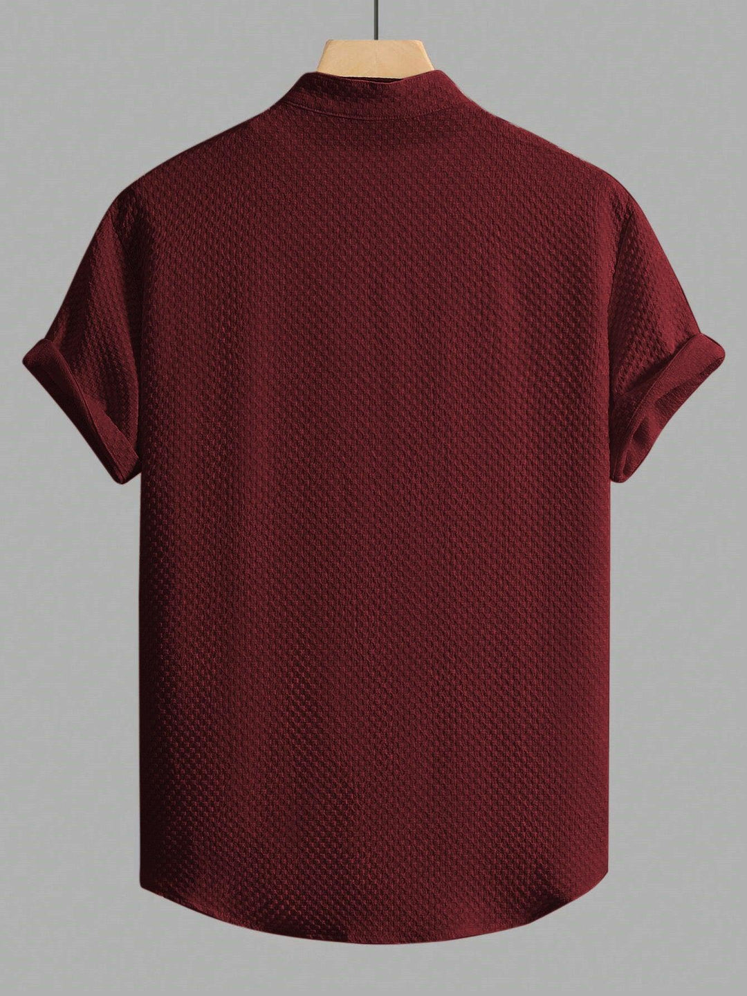 Maroon Men Regular Fit Solid Casual Half Sleeves Shirt - store Elite