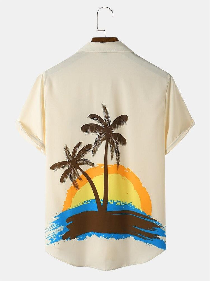 Men's Casual Wear Off White Colour Printed Cotton Shirt - store Elite