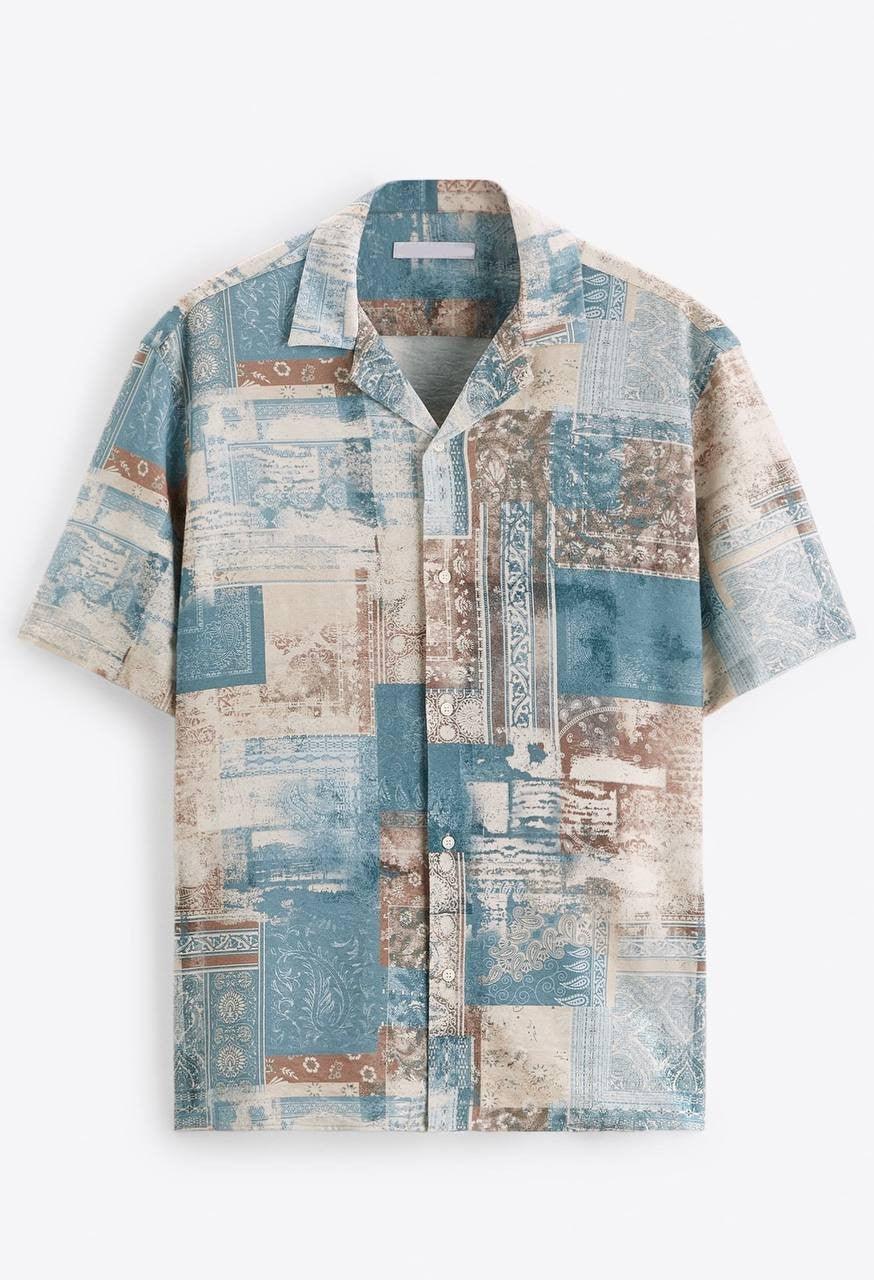 Patch Work Printed Casual Shirt For MenFabric : CottonProduct Type : ShirtOccasio : Casual, Evening Party, Travelling, Beach PartySleeve type : Short SleeveWash Care Instructions : Casual Machine WashPatch Work Printed Casual Shirt