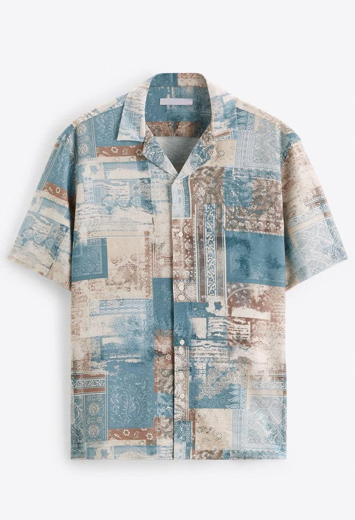 Patch Work Printed Casual Shirt For MenFabric : CottonProduct Type : ShirtOccasio : Casual, Evening Party, Travelling, Beach PartySleeve type : Short SleeveWash Care Instructions : Casual Machine WashPatch Work Printed Casual Shirt