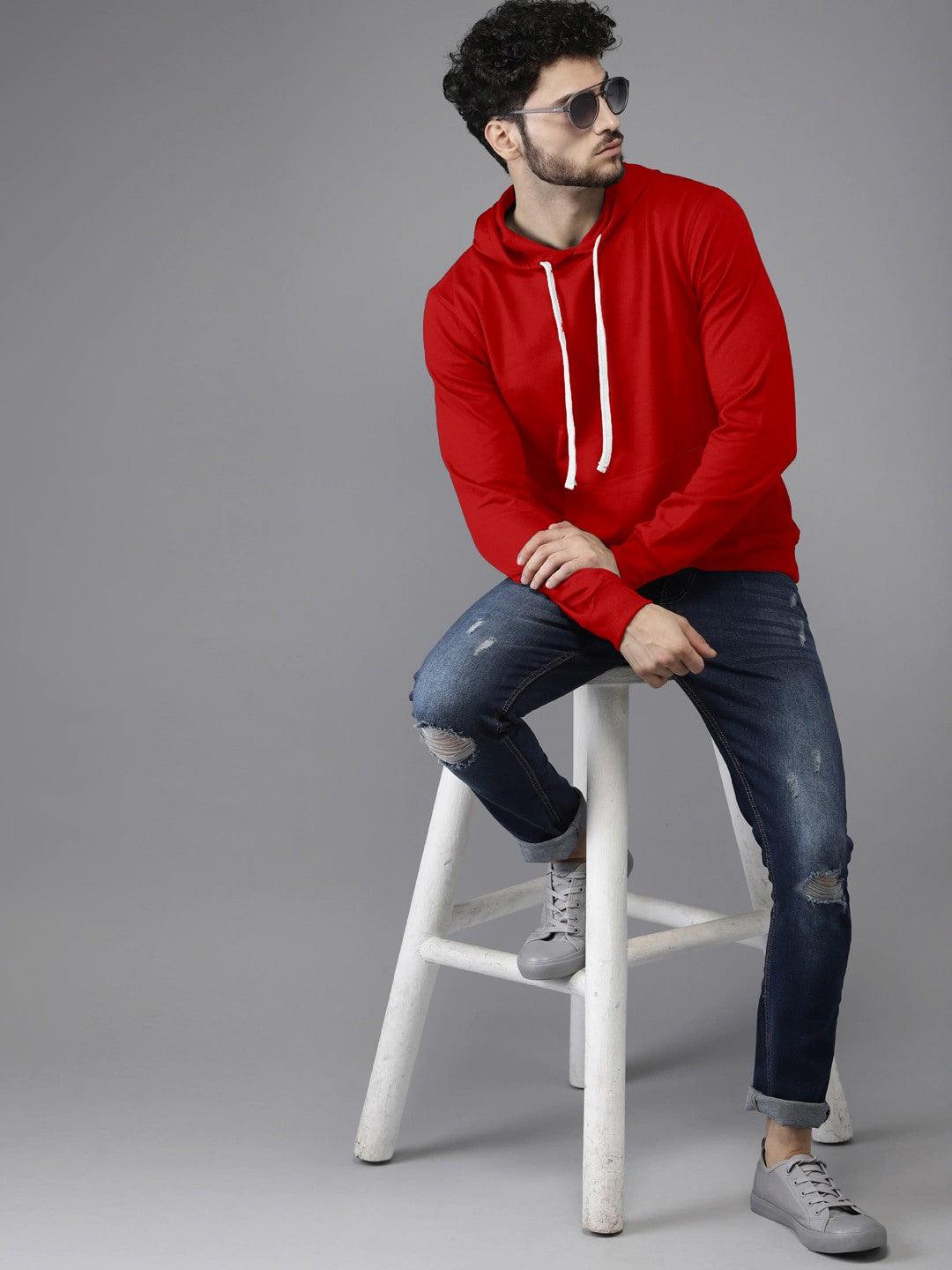 Red Colour High Quality Premium Hoodie For Men - store Elite