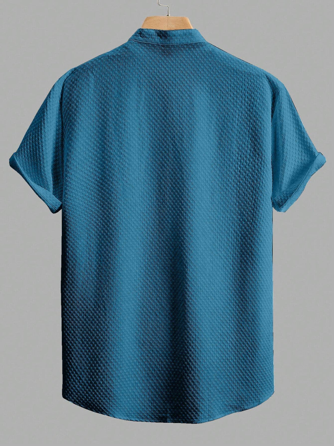 Royal Blue Colour Men's Casual Wear Short Sleeve Shirt - store Elite