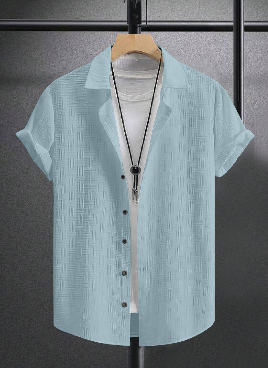 Sky Colour Men's Casual Wear Short Sleeve ShirtFabric : Chatai CottonProduct Type : ShirtOccasio : Casual, Evening Party, Travelling, Beach PartySleeve type : Short SleeveWash Care Instructions : Casual Machine WCasual Wear Short Sleeve Shirt