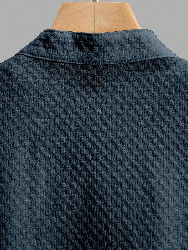 Teal Blue Colour Men's Casual Wear Short Sleeve Shirt - store Elite