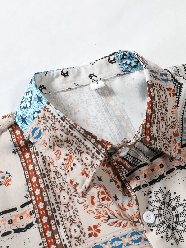 White Casual Printed Shirt for Men - store Elite