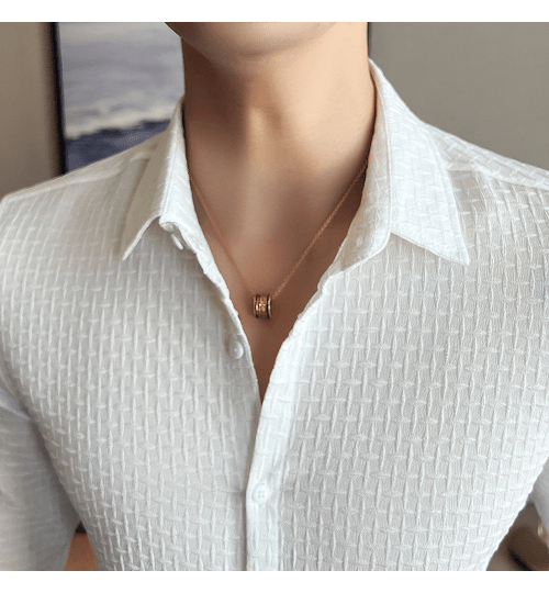 White Checks Structured Premium Shirt - store Elite