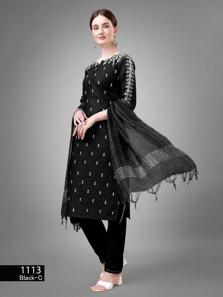 Women's Tranding Cotton blend Kurti,Pant with Dupatta - store Elite