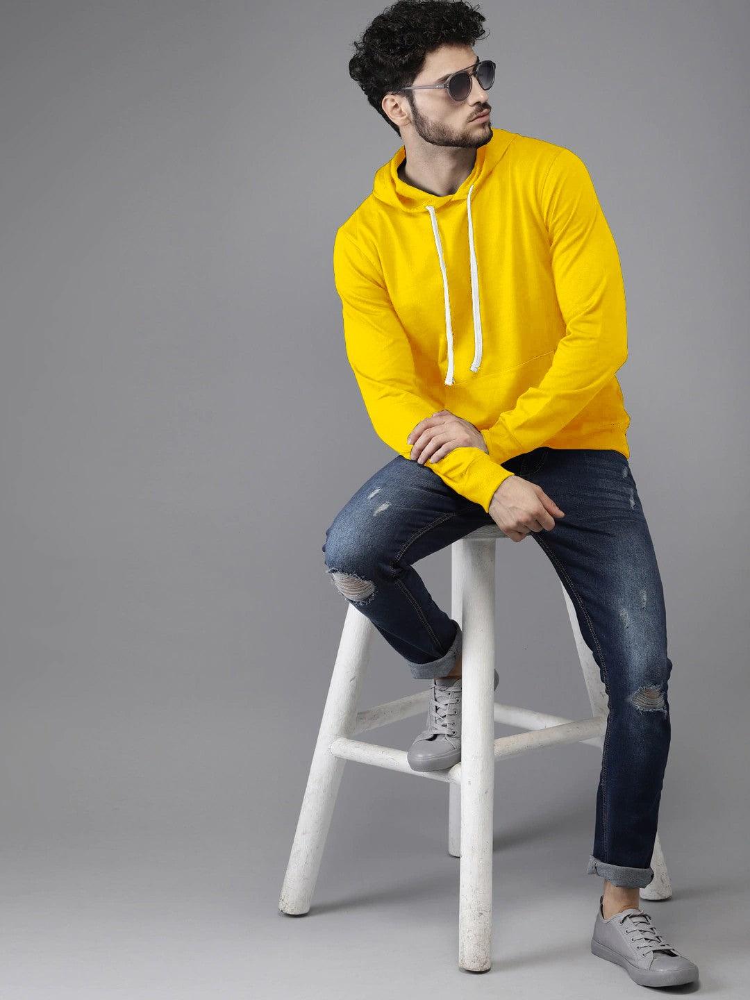 Yellow Colour High Quality Premium Hoodie For Men - store Elite