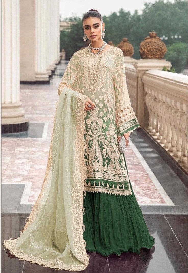 Designer Heavy Faux Georgette Pakistani Suits CollectionTop Fabric : Faux Georgette 
Bottom Fabric : Heavy Santoon 
Duppata : Heavy Nazmin With Embroidery
Material Type : unstiched Material 
 
Occasion : Party wear (Designer Heavy Faux Georgette Pakistani Suits Collection