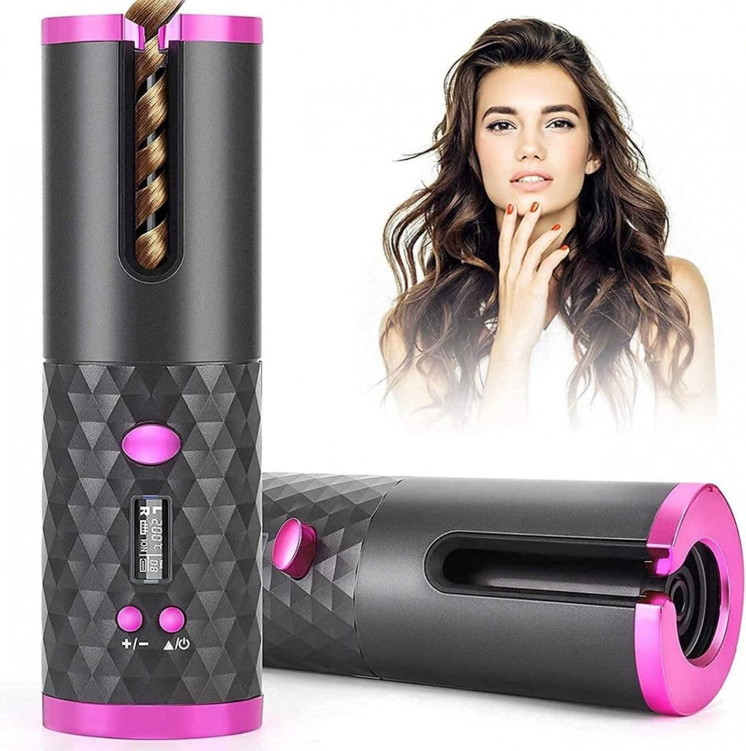 Wirless USB Auto Hair CurlerThe latest cordless curling iron, say goodbye to the messy and tangled cable design. Without cable restraints, you can curl your hair 
anywhere.The cordless auto cuWirless USB Auto Hair Curler